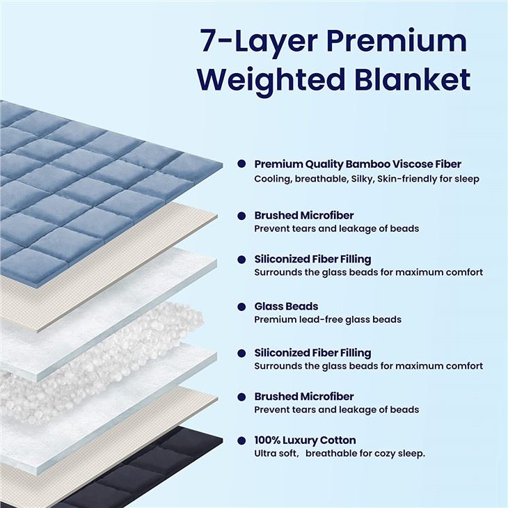 Bamboo Weighted Blanket with Glass Beads